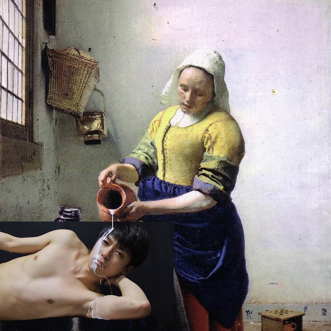 森祐介さんのインスタグラム写真 - (森祐介Instagram)「WHY？ ..... #🥛 #johannesvermeer  #hetmelkmeisje  #牛乳を注ぐ女 #何にでも牛乳を注ぐ女  #フェルメール #vermeer」7月1日 20時11分 - morisuke_08