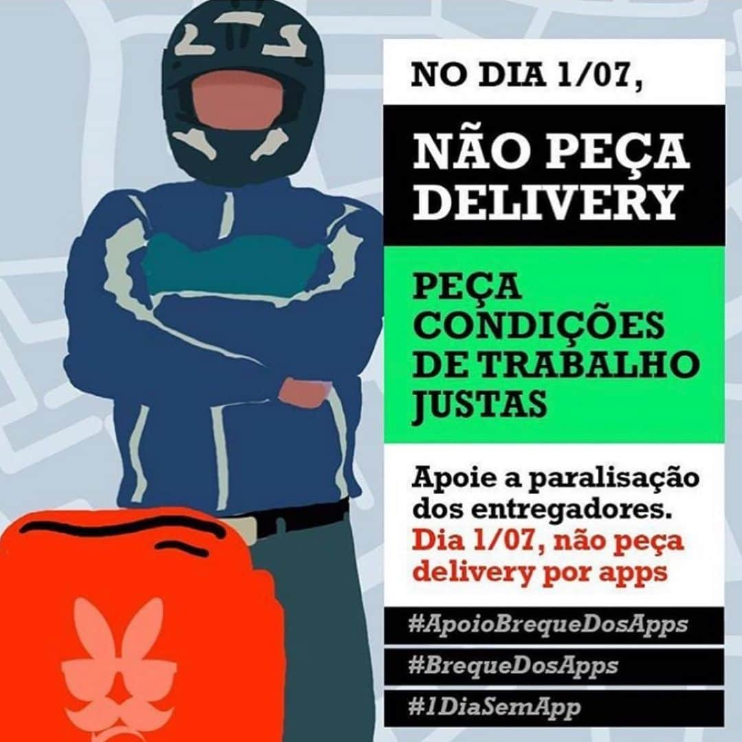 ナタリア・ディルさんのインスタグラム写真 - (ナタリア・ディルInstagram)「É hj! Não peça delivery pelos app. Vamos ajudar esses trabalhadores. Eles estão sendo uns dos salvadores nessa pandemia. Merecem mais direitos! 🆘 #apoiobrequedosapps  #brequedosapps  #1diasemapp」7月1日 22時37分 - nathaliadill