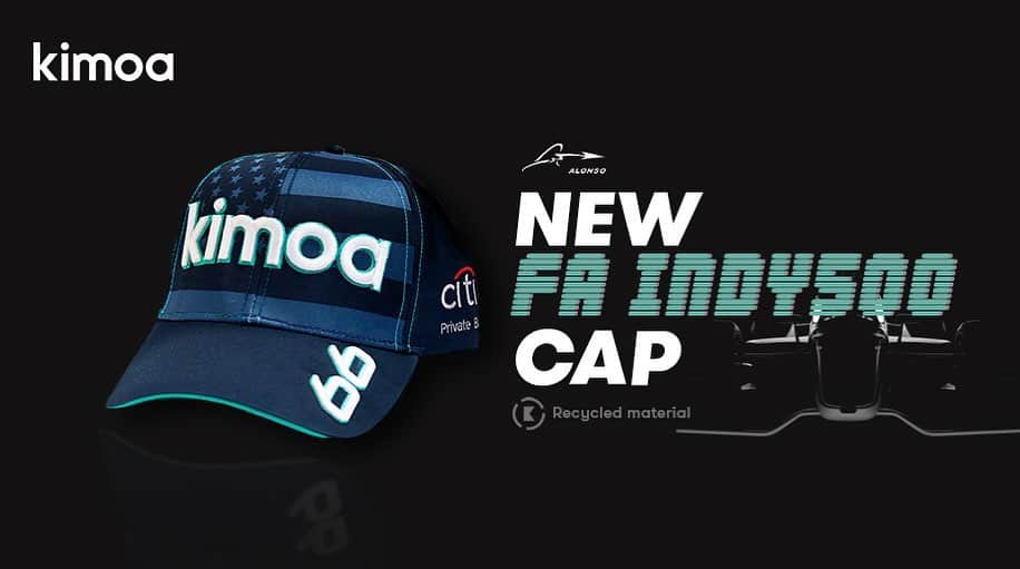 フェルナンド・アロンソさんのインスタグラム写真 - (フェルナンド・アロンソInstagram)「First racing cap with ♻️Recycled material♻️ for this year #Indy500 ! Proud of @kimoa and the continuous search for sustainability . 💪 #kimoa #indy #sustainable #cap」7月1日 22時54分 - fernandoalo_oficial