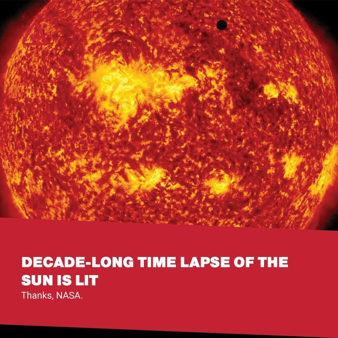 クリス・ハードウィックさんのインスタグラム写真 - (クリス・ハードウィックInstagram)「NASA has just released a decade-long time lapse of the Sun, condensing ten years of roiling stellar fury into just over 60 minutes of video.⁠ link in bio」7月1日 23時01分 - nerdist