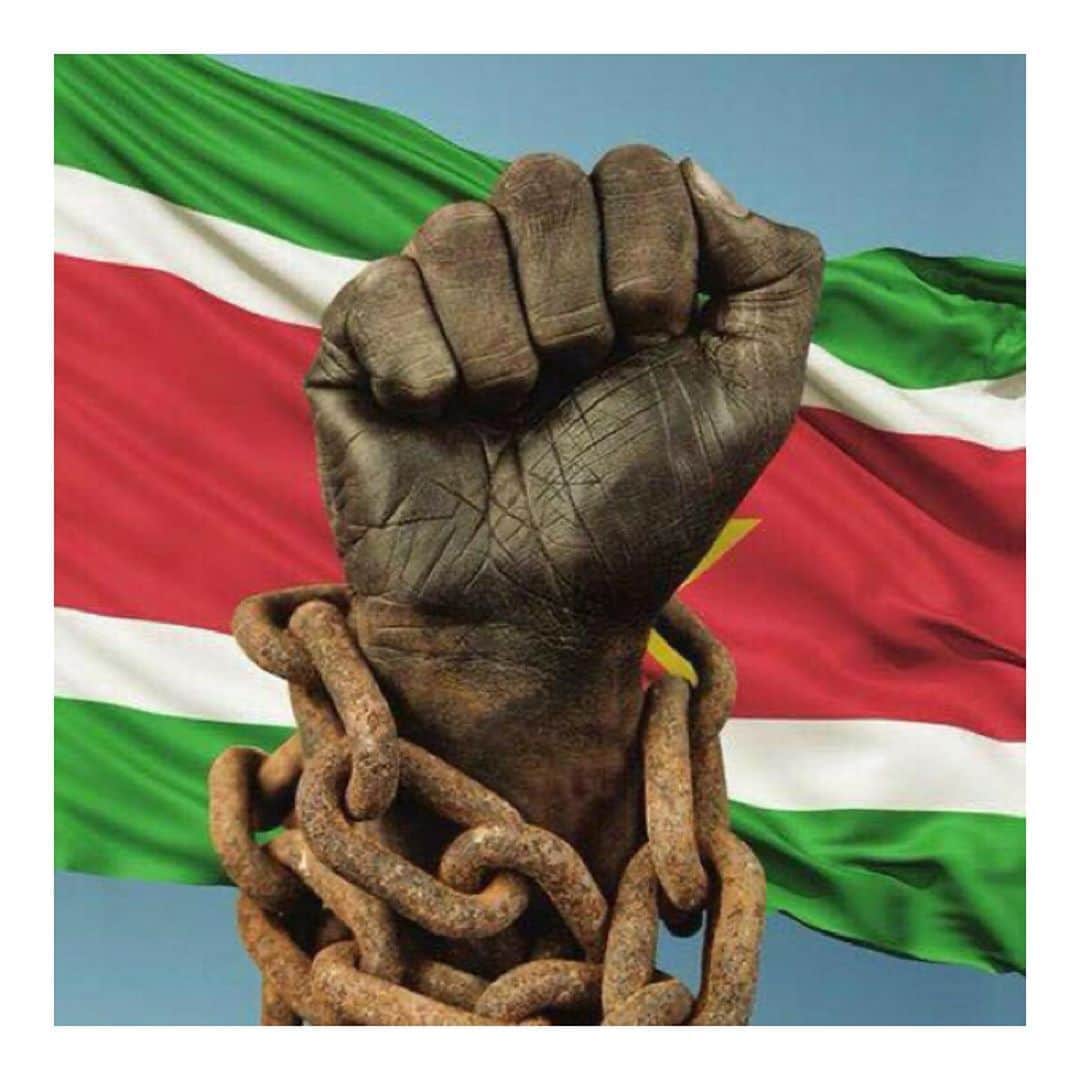 ナイジェル・デ・ヨングのインスタグラム：「~Keti Koti~ 1/7/1863   Today we celebrate the day that slavery was abolished in Suriname 🇸🇷 #Maspasi」
