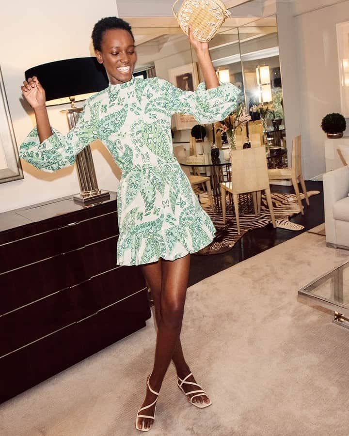 Saks Fifth Avenueのインスタグラム：「Long sleeves. Short skirt. The can't lose summer dress from @staud.」