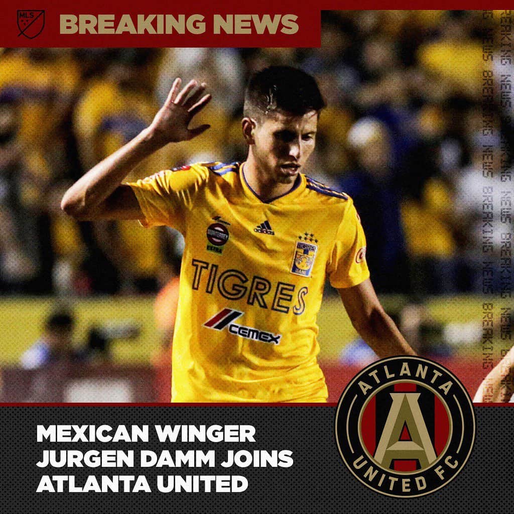 Major League Soccerさんのインスタグラム写真 - (Major League SoccerInstagram)「Damm, what a signing! 🔥🇲🇽 @jurgendammr25 of @clubtigresoficial inks contract with @atlutd! ✍️」7月2日 0時41分 - mls