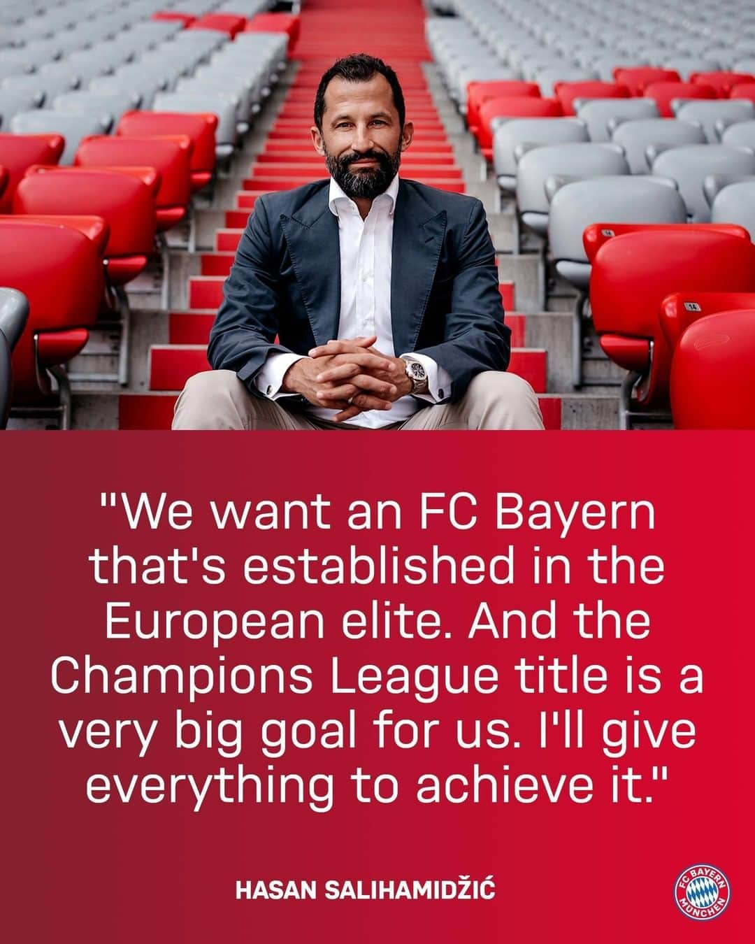 バイエルン・ミュンヘンさんのインスタグラム写真 - (バイエルン・ミュンヘンInstagram)「🗣️ Board member for sport Hasan Salihamidžić: "We want an #FCBayern that's established in the European elite. And the #ChampionsLeague title is a very big goal for us. I'll give everything to achieve it." @brazzo_hasan_salihamidzic ________ #MiaSanMia #packmas #Fußball #football #futbol #Munich」7月2日 0時57分 - fcbayern