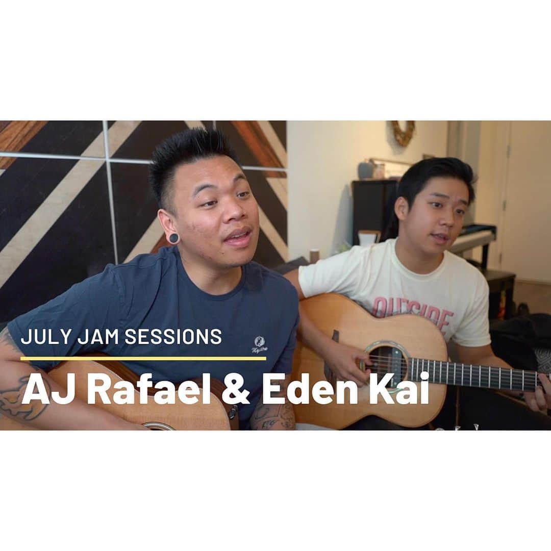 Eden Kaiのインスタグラム：「Jammed with LA based singer - songwriter AJ Rafael back in 2019 Nov🙌 ✨ I hope this video puts a smile on your face☺️ So honored doing a video with THE LEGEND. Had so much fun playing the Bruno Mars medley together😆🙏 Thank you for the awesome time bratha!  Go watch the video on AJ’s YouTube channel & tell him how talented / awesome he is😂💯 LAベースのシンガー・ソングライター、AJ Rafaelさんとセッション致しました✨ この動画で少しでも笑顔になって頂ければ幸いです(撮影は去年の11月でした)😊 レジェンドとのブルーノ・マーズメドレー。 最高に楽しいお時間を本当にありがとうございました😭🙏✨ 動画はAJさんのYouTubeチャンネルから！ ご覧になった後、AJさんの素晴らしき才能を 是非ご本人にお伝え下さい！笑 ： ： #AJRafael #アージラファエル #JulyJamSessions #BrunoMars  #ブルーノマーズ #Medley #メドレー #Acoustic #アコースティック #Unplugged #アンプラグド #YouTube」