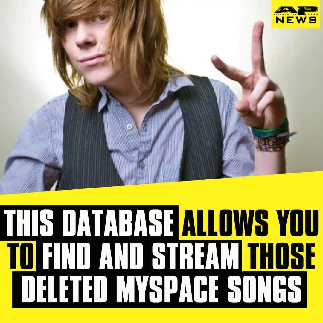 Alternative Pressさんのインスタグラム写真 - (Alternative PressInstagram)「You can now search and stream nearly half a million of those deleted Myspace songs thanks to this database ⁠ LINK IN BIO⁠ .⁠ .⁠ .⁠ #myspace #myspacesongs #myspacemusic #myspacesongdatabase #nevershoutnever #nsn #blink182 #paramore #alternativepress #altpress」7月2日 4時30分 - altpress