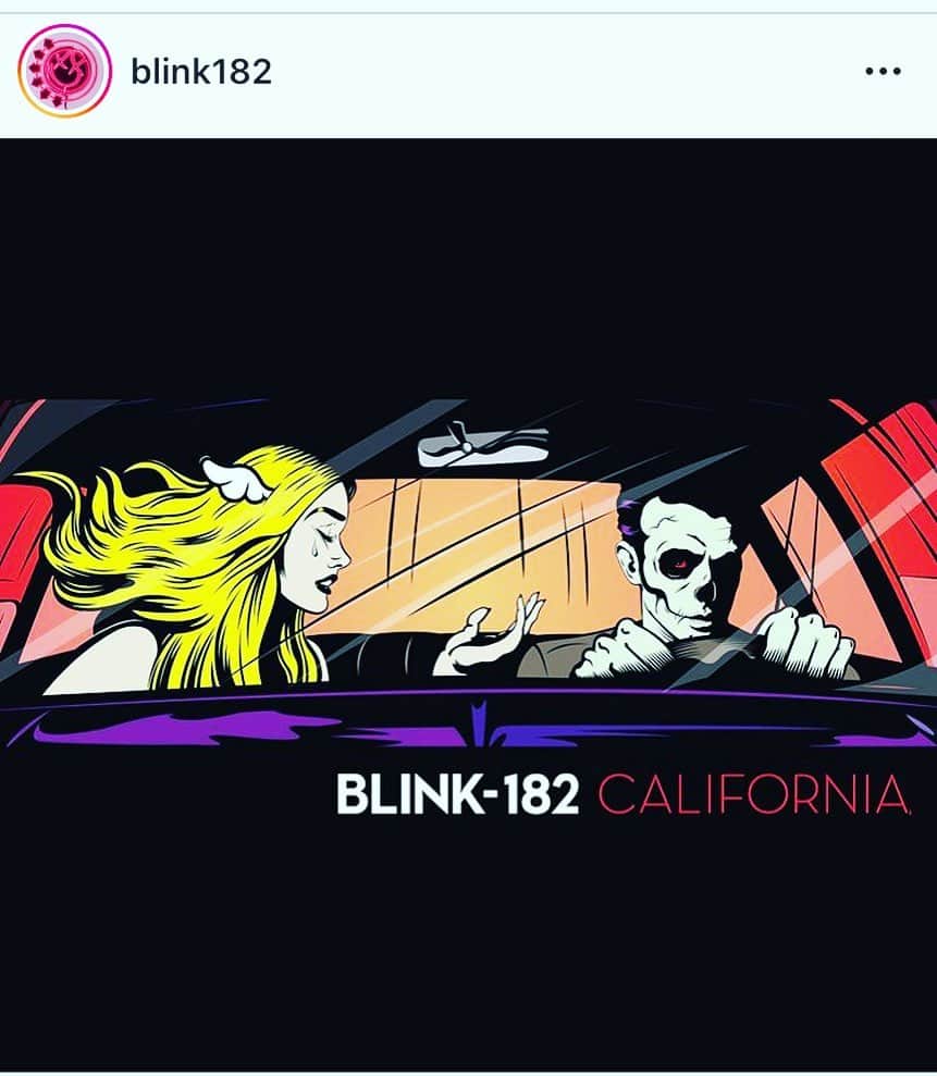 のインスタグラム：「blink182のこのアルバム好き。 これから娘達と朝の死闘が始まる🤣🤣🥰🥰」