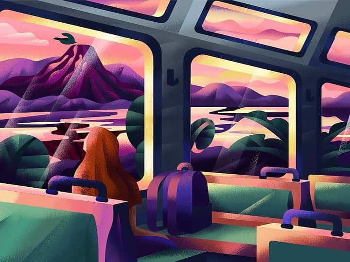 Dribbbleさんのインスタグラム写真 - (DribbbleInstagram)「Travel by Maria Fadeeva ⠀ ⠀ #dribbble #design #travel #illustration #dribbblers」7月2日 5時57分 - dribbble