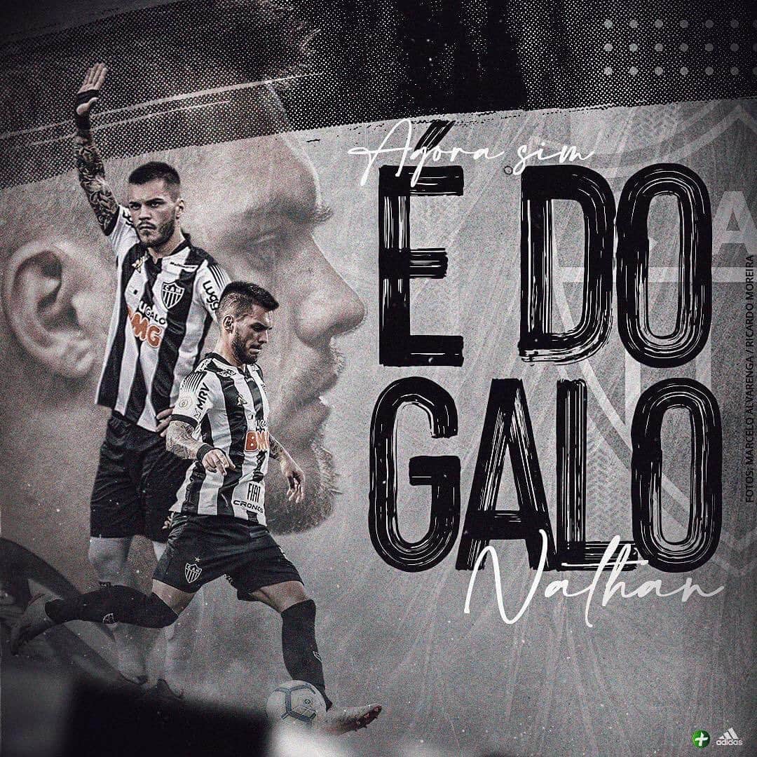 ナタンのインスタグラム：「Muito feliz por permanecer no Galo, pois é aqui que eu queria ficar. Agradeço o carinho da massa atleticana e empenho de todas as partes para que o melhor fosse feito para todos. Vamos em frente porque tem muita bola ainda pra 2020 #AquiéGalo #Galo」