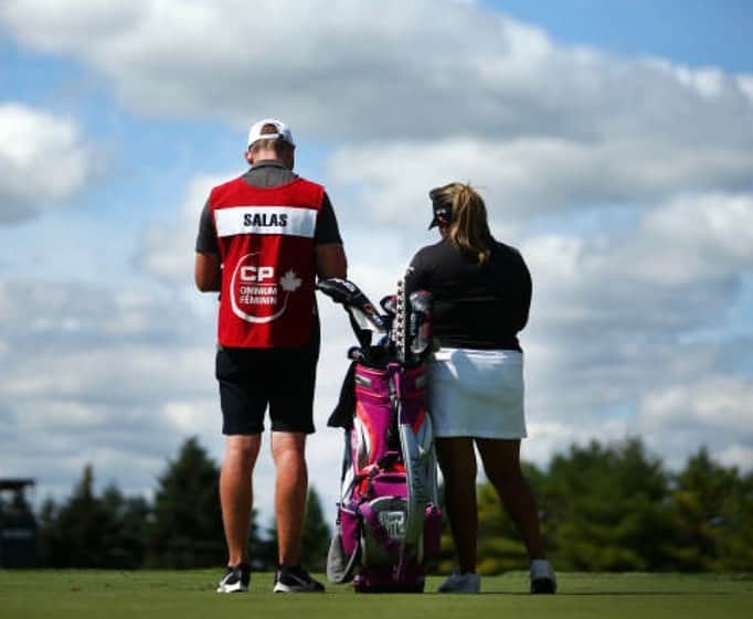 リセット・サラスのインスタグラム：「In honor of #CanadaDay .... last years @cpwomensopen So bummed to not be returning this year but #TeamSalas will be back in 2021❤️🏌🏽‍♀️🖤」