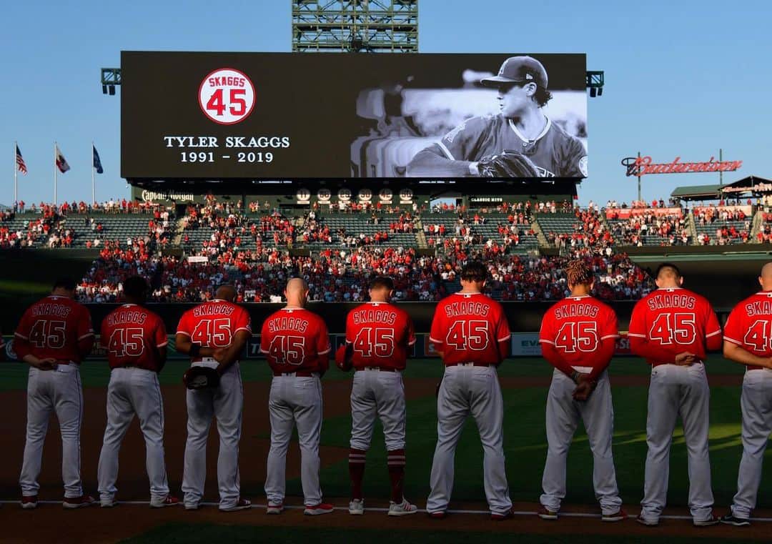 大谷翔平のインスタグラム：「🙏 RIP #45」