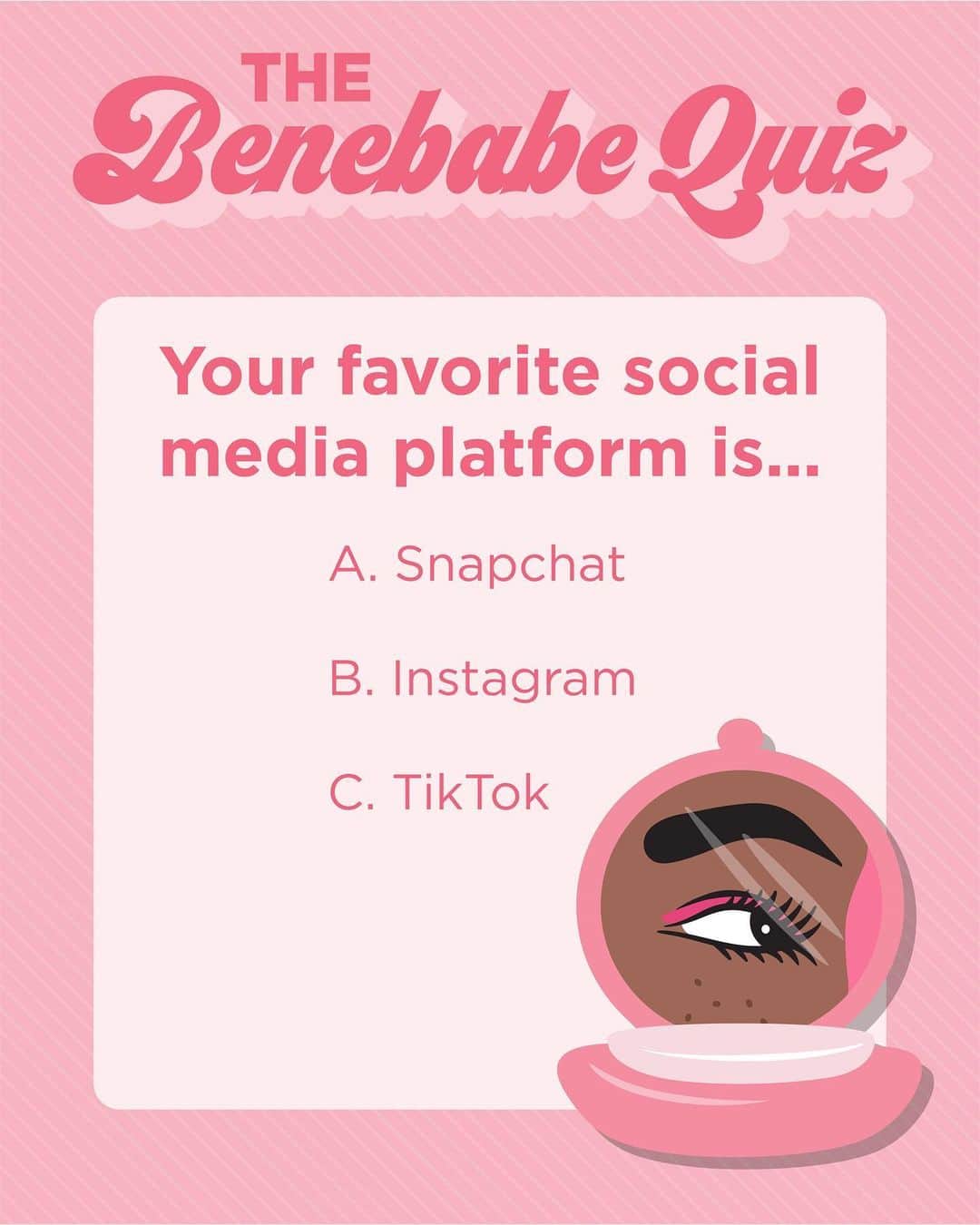 Benefit Cosmeticsさんのインスタグラム写真 - (Benefit CosmeticsInstagram)「Welcome to our #AtHomewithBenefit virtual sleepover — it’s (almost) like being with your beauty BFFs IRL! 💘 Take the Benebabe Quiz and shout out your beauty personality in the comments! 👇」7月2日 12時41分 - benefitcosmetics