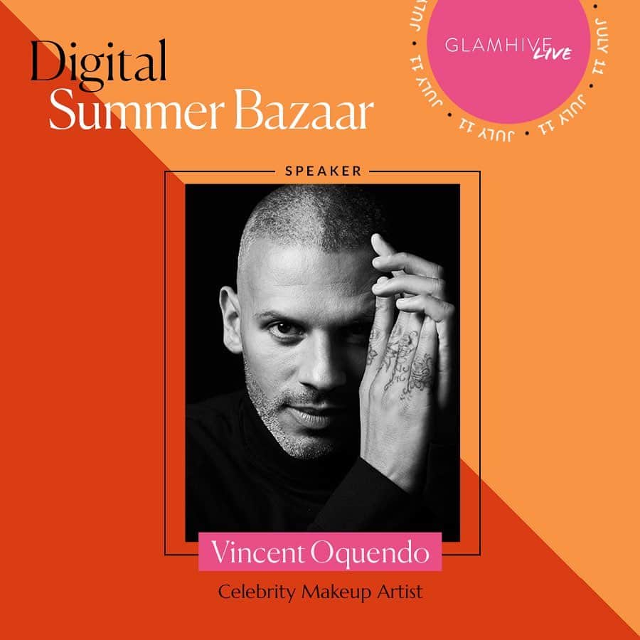 Vincent Oquendoさんのインスタグラム写真 - (Vincent OquendoInstagram)「Join me & other amazing stylists, makeup artists, image-makers & designers at the @Glamhive DIGITAL SUMMER BAZAAR on Sat July 11th! We're all coming together to share our experiences, knowledge, and insights with you. Use one of these PROMO CODES: VINCENT35 for my segments, VINCENT79 for a full-day pass, or VINCENT149 for a full-day pass plus VIP gift box full of some of our fav things that we'll ship to you! We're donating 15% of all ticket sales to the NAACP. 💫Tickets are on sale now via link in my profile or at https://www.glamhive.com/live」7月2日 7時27分 - makeupvincent