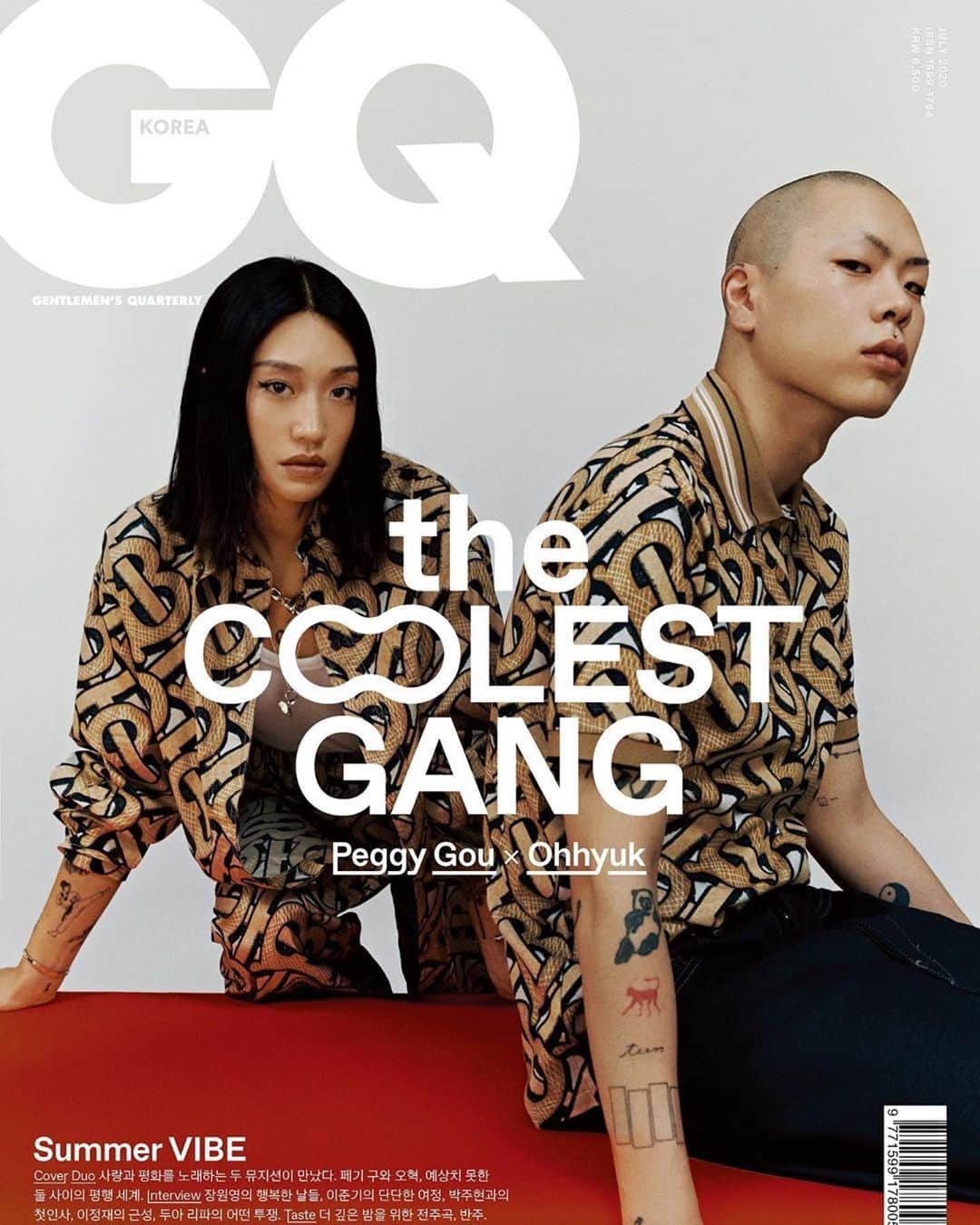 Oh Hyukのインスタグラム：「New cover for @gq_korea with @peggygou_ nuna🦾🦾」