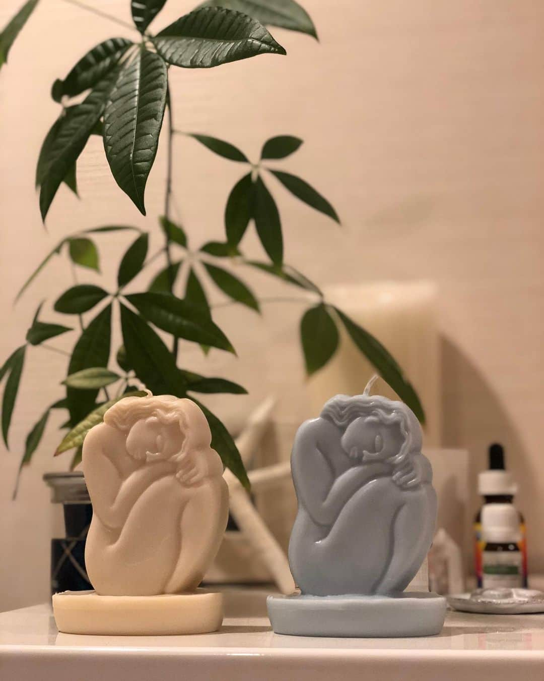 山下莉奈さんのインスタグラム写真 - (山下莉奈Instagram)「Natural candle 🌿﻿ ﻿ うたちゃんがお誕生日渡せてなかったからって🥰💕素敵なプレゼントくれました🎁﻿ ﻿ 自然原料の大豆と蜜蝋のワックスで﻿ ピュアフレグランスオイルを使用して作られているみたい🌿﻿ ﻿ とてもいい香りで自分のお部屋じゃないみたいに﻿ 素敵な空間になりました☺️✨﻿ ﻿ Sleeping lady🤱🏼💕﻿ ﻿ さすがうたちゃん！お洒落な贈り物✨﻿ 勿体無いから火なんて灯せない🌬🕯💕﻿ ﻿ 飾って香りを楽しみます✨﻿ ﻿ Thank you  @uuutttkkk0121 🤍  #naturalwaxcandles #candle #pureoil #venabell  #お誕生日プレゼント」7月2日 15時48分 - rinayamashita