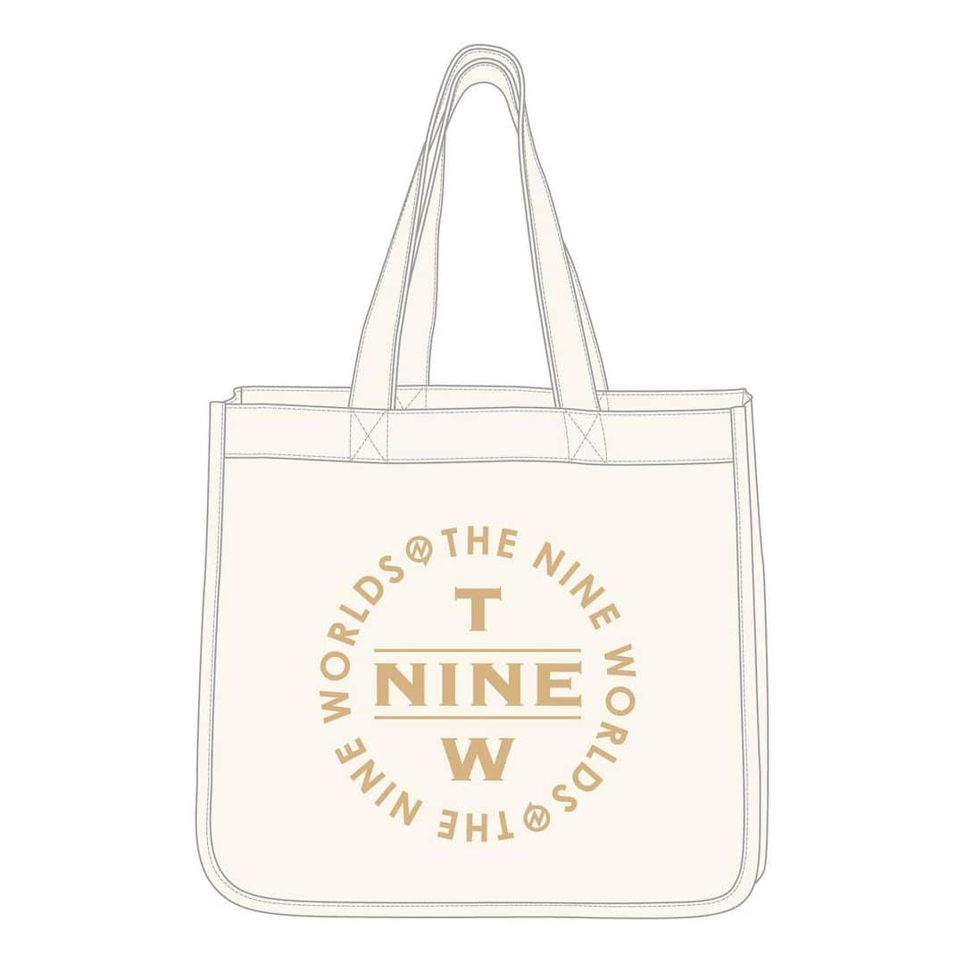 THE NINE WORLDSのインスタグラム：「【受注受付開始】  皆さんで作った、トートバッグ👜  受注受付を開始いたします✨  また、配送の関係上、 上限に達して一時見合わせとなった グラスの再販も合わせて可能になりました🥂  是非チェックしてみてください‼️  ■THE NINE WORLDS EC https://nineworlds.thebase.in/」