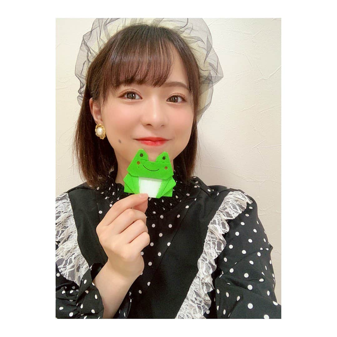 倉野尾成美さんのインスタグラム写真 - (倉野尾成美Instagram)「梅雨といえば🐸 #苦手 #折り紙 #なら可愛い」7月2日 21時54分 - noochan_1108