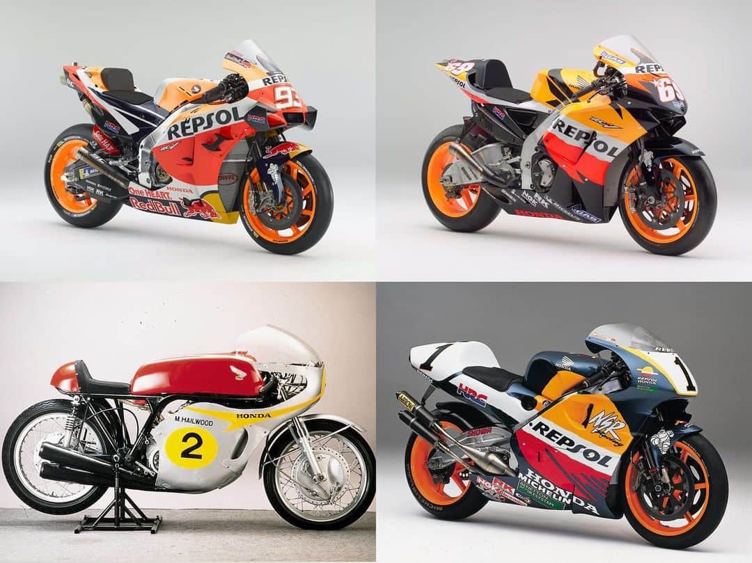レプソル・ホンダのインスタグラム：「RC213V, RC211V, NSR500, RC181 ⠀⠀⠀⠀⠀⠀⠀⠀⠀ All icons. But which has had the biggest impact on Grand Prix racing?」