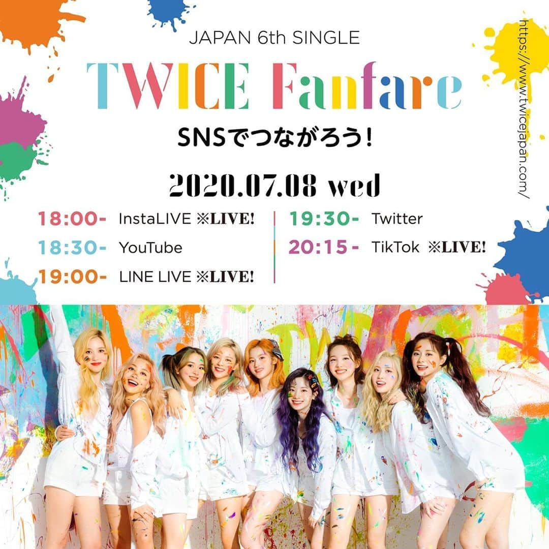 TWICE JAPANさんのインスタグラム写真 - (TWICE JAPANInstagram)「TWICE JAPAN 6th SINGLE 『Fanfare』 2020.07.08 Release  TWICE 『Fanfare』 リリース記念 SNSで世界中のONCEとつながろう！📣 07.08(水) 18時からみんなで鳴らせ「Fanfare」🥳  詳しくは 👉 https://www.twicejapan.com/news/detail/626  #TWICE #Fanfare #Fanfare_つながろう」7月2日 20時00分 - jypetwice_japan