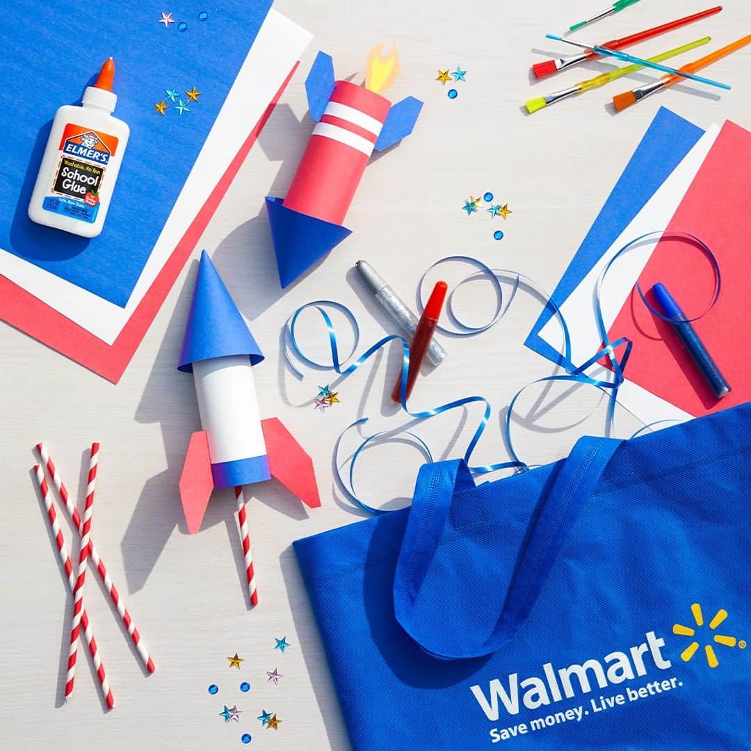 Wal-Mart Stores, Incのインスタグラム：「There’s still time to make some last-minute DIY decorative fireworks that’ll make your 4th of July party really pop! Without actually popping, of course. Get your craft supplies in two hours or less with #ExpressDelivery」