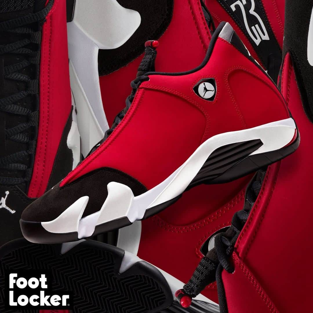 Foot Lockerさんのインスタグラム写真 - (Foot LockerInstagram)「Bring the heat. #jordan Retro 14 'Gym Red' available now! Men's + Kids」7月2日 23時00分 - footlocker