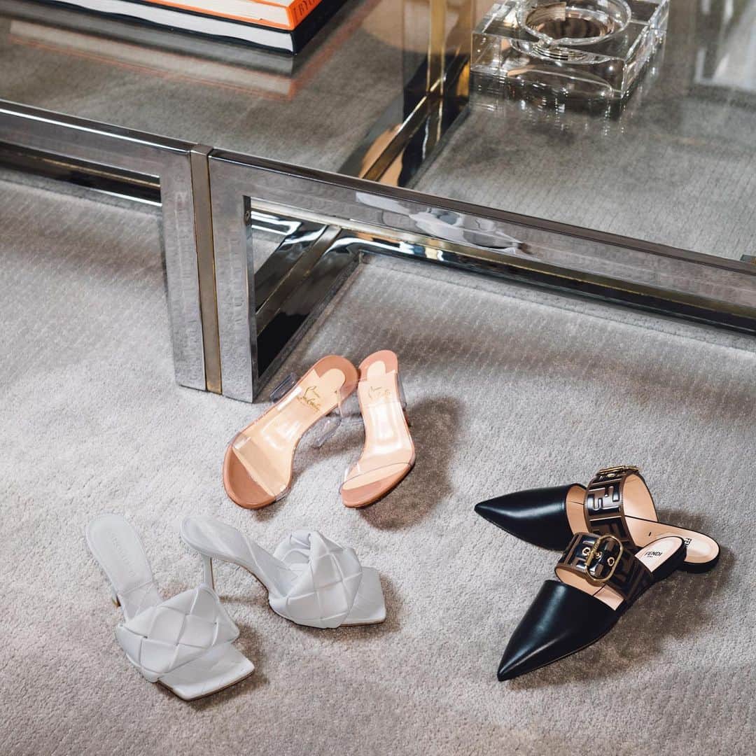 Saks Fifth Avenueのインスタグラム：「This enviable, slip-on silhouette moment is brought to you by @louboutinworld, @bottegaveneta & @fendi. #10022SHOE」