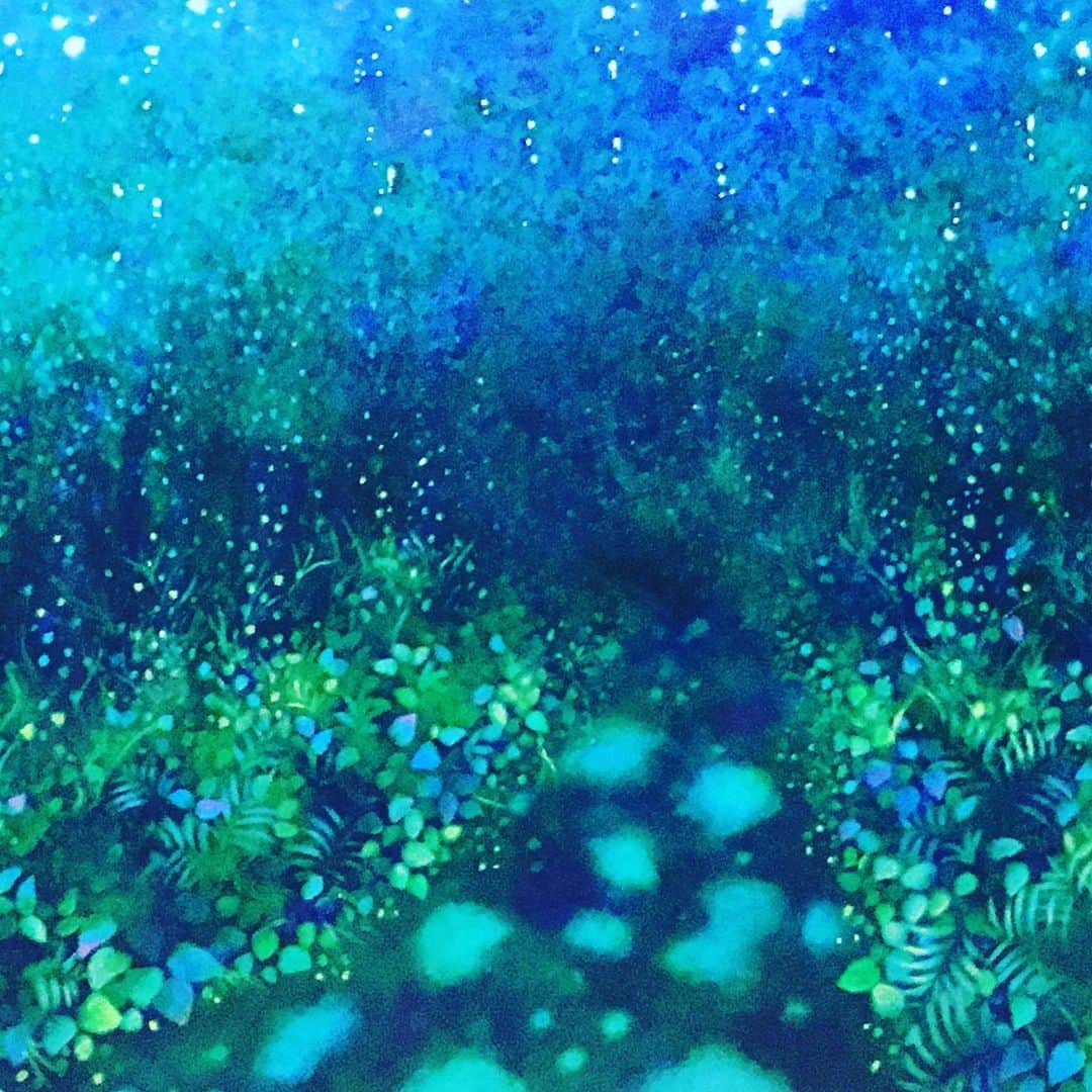 成瀬未夏のインスタグラム：「forest #art #絵画 #Acrylic paint  #アート #アクリル画」