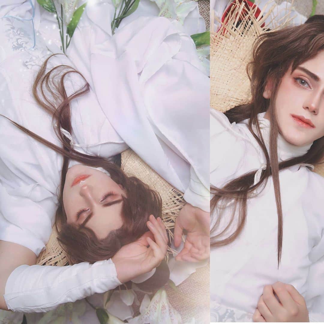Gesha Petrovichのインスタグラム：「😘😘😘😘😘😘😘 Xie Lian bless your day 💕 Ph @diemaru Re Mr.Mei Wig @geshacos」