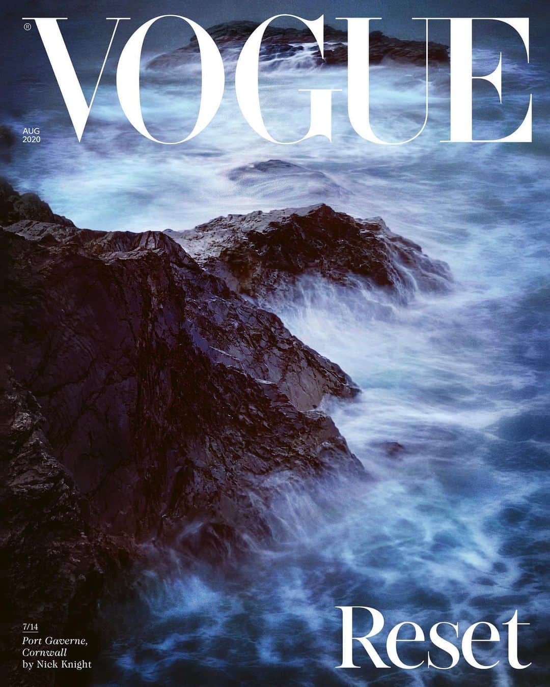 British Vogueさんのインスタグラム写真 - (British VogueInstagram)「#NickKnight’s dramatic cover image of crashing waves in Port Gaverne was captured during a holiday on Cornwall’s north coast. Our relationship to nature has been playing on the photographer’s mind of late. “All the awfulness of the pandemic has made us take a much-needed step back, and consider a moral rethink into what we’re doing as a species,” he says. “We need to work out why we’re stuck on a planet which we have put under threat.” The arresting shot is one of 14 special landscape covers for #BritishVogue’s August 2020 issue. See the full portfolio in the new issue, on newsstands and available for digital download Friday 3 July. And click the link in bio for more on Knight's contributions.」7月3日 1時09分 - britishvogue
