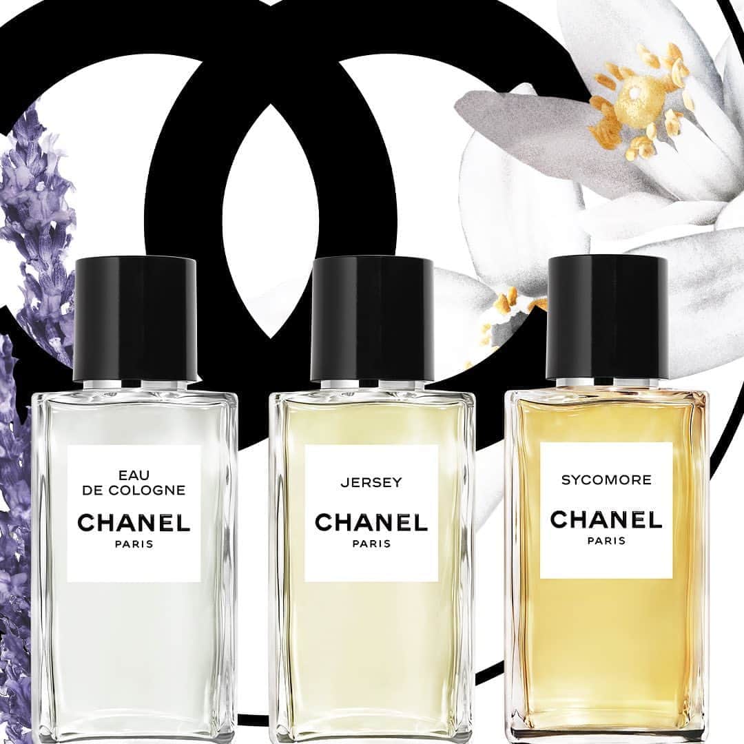 シャネルさんのインスタグラム写真 - (シャネルInstagram)「Summer with LES EXCLUSIFS DE CHANEL fragrance collection. The soft and creamy heart of JERSEY. The majestic cedar accents of SYCOMORE. The mandarin, bergamot and neroli accord of EAU DE COLOGNE. Three bright and lively scents. #LesExclusifsDeCHANEL #CHANELFragrance」7月3日 3時19分 - chanelofficial