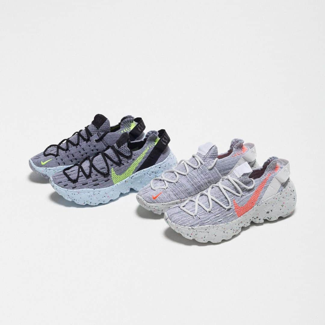 UNDFTDさんのインスタグラム写真 - (UNDFTDInstagram)「Nike Women's Space Hippie 04 'Summit White' and ‘Grey Volt’ // Available Friday 7/3 at Undefeated.com」7月3日 8時00分 - undefeatedinc