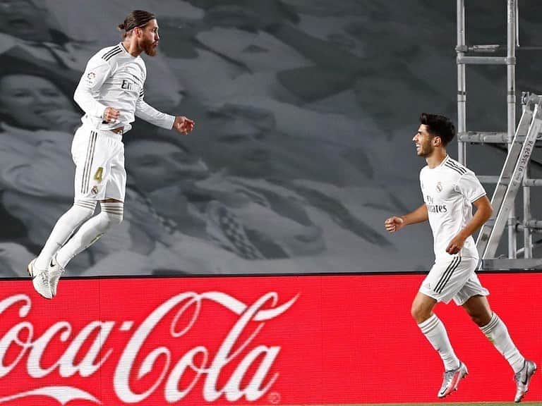 マルコ・アセンシオのインスタグラム：「¡Victoria importantísima! Seguimos nuestro camino... +3!! #HalaMadrid」