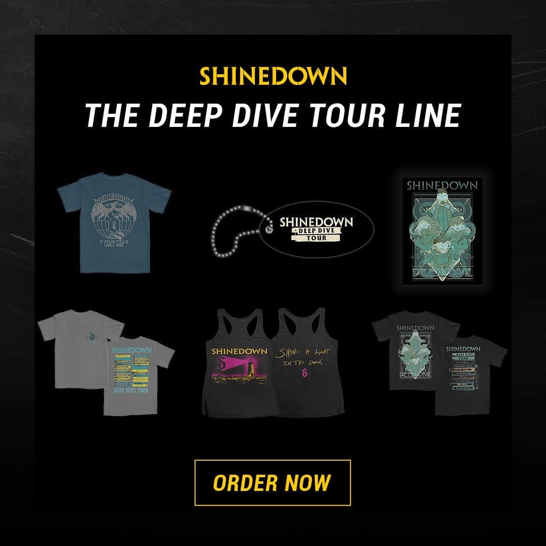 Shinedownさんのインスタグラム写真 - (ShinedownInstagram)「Shinedown Nation! We’re just as sad as you are that our Deep Dive Tour couldn’t happen this year. But! We figured we’d finish the merch line we had planned to have available anyway... So here’s the Shinedown Deep Dive Merch line from us to you! 🔗 in bio!」7月3日 8時42分 - shinedown