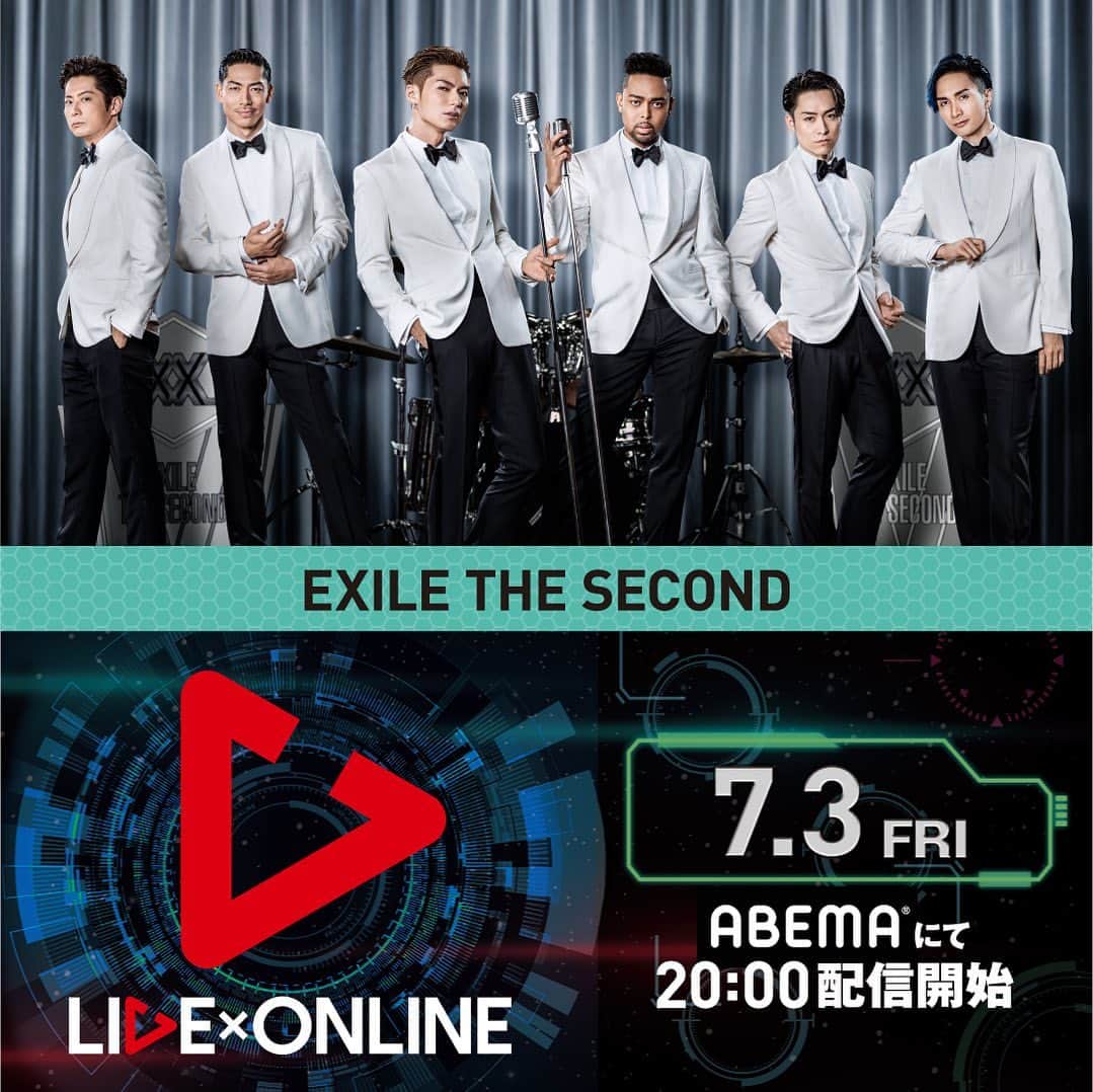 NESMITHのインスタグラム：「いよいよ本日、、、 LIVE×ONLINE Day2‼️ 昨夜のFANTSTICSからのバトンを受け取り2日目、 EXILE THE SECOND Day🔥 僕達の音楽性が詰まったNew entertainmentをお届けします✨ チケットは当日でも購入可能です‼️ そして配信当日、リアルタイムで見れない方々も見逃し配信が決定し、ライブ終了後から３日間観ることができます👍 (一度購入していただけたら何度でも見れます‼️) チケットの購入方法はEXILE MobileやEXILE THE SECOND公式ツイッターなどに専用ページURLを貼ってあるのでそちらから飛んでください‼️‼️ ・ そしてFC会員キーワードプレゼント企画もやっちゃいます‼️ 配信の中でキーワードを発表しますので、最後の最後までご覧ください✌️✨ 久しぶりのライブ、緊張と高揚とワクワクで５㎝くらい浮いちゃいそうですが、しっかり地に足をつけて皆さんに喜んでいただけるショーをお届けしたいと思っていますのでお楽しみに✨‼️ #EXILE_THE_SECOND #liveonline #Day2 #new_entertainment」