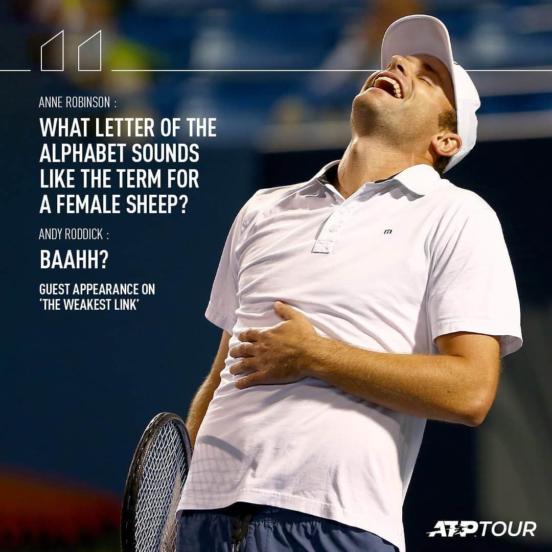 ATP World Tourさんのインスタグラム写真 - (ATP World TourInstagram)「The 🐐 of interviews . Always plenty of laughs with Andy Roddick 😂」7月4日 0時32分 - atptour