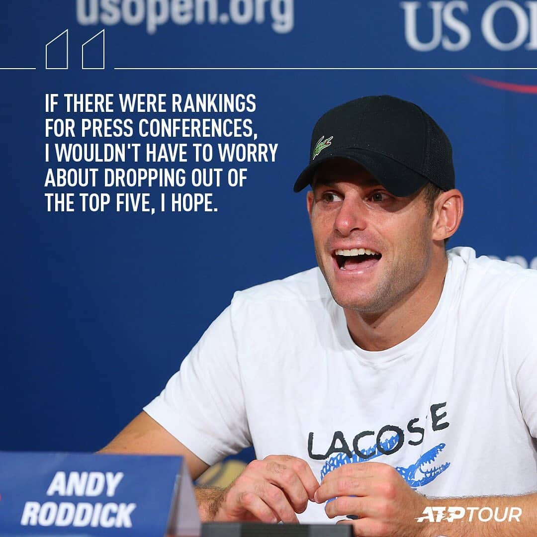 ATP World Tourさんのインスタグラム写真 - (ATP World TourInstagram)「The 🐐 of interviews . Always plenty of laughs with Andy Roddick 😂」7月4日 0時32分 - atptour