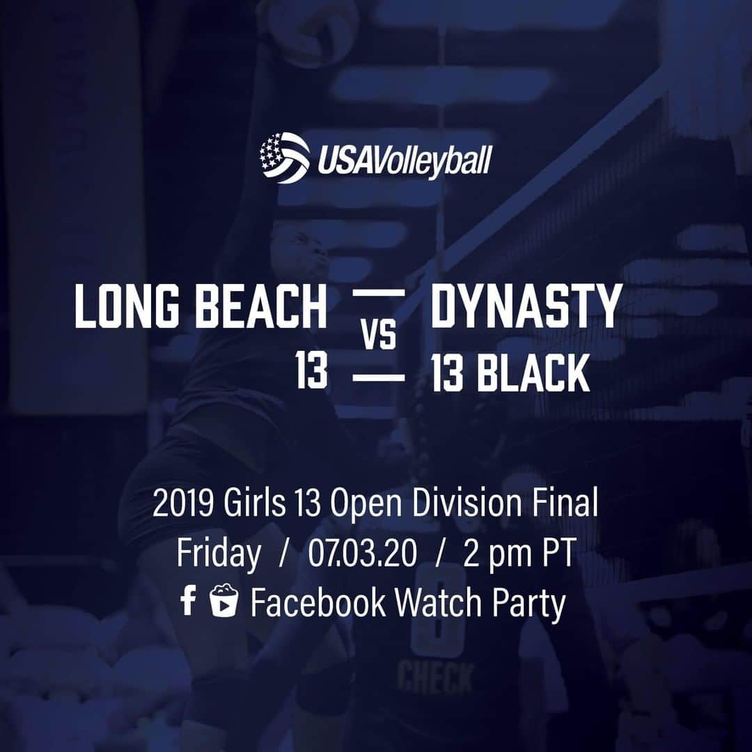 USA Volleyballさんのインスタグラム写真 - (USA VolleyballInstagram)「Two POWERHOUSE clubs. One SPECTACULAR match! @mizunolongbeach vs @dynastyvbclub battle it out in the 2019 Girls 13 Open Division Final!  Head over to the USA Volleyball Facebook now (link in Story) and set your ⏰ to watch it LIVE today at 2pm PT! #USAVwatchparty」7月4日 1時00分 - usavolleyball