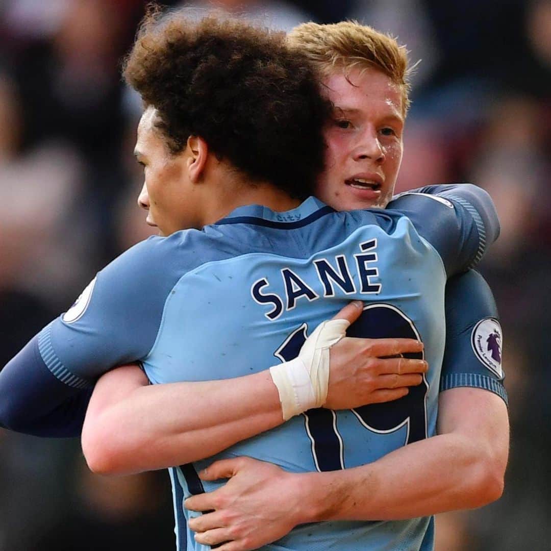 ケヴィン・デ・ブライネのインスタグラム：「Good luck in Germany bro! @leroysane19」