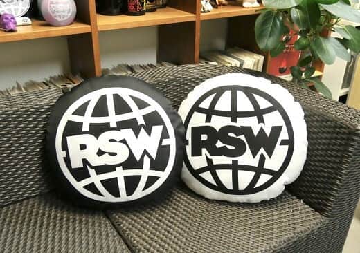 RYO the SKYWALKERのインスタグラム：「【NEW ITEM】 RSW LOGO CUSHION ( black / white )  NOW IN STORE !! @bhm_store   #ryothe #RSW #cushion #クッション」