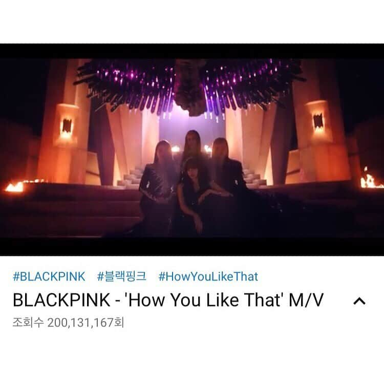 BLACKPINKさんのインスタグラム写真 - (BLACKPINKInstagram)「#BLACKPINK #블랙핑크 #HowYouLikeThat #MV #200MILLION #YOUTUBE #YG」7月3日 18時47分 - blackpinkofficial