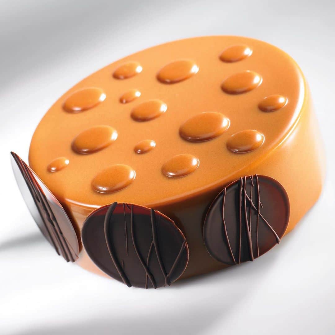 ショコラ de イースター by Valrhonaのインスタグラム：「雨の季節。雨の雫を思わせるデザインが美しいアントルメで良い週末を。 . Bon week-end . . #ヴァローナ #ヴァローナジャポン #パティシエ #チョコレート #デザート #クーベルチュール #エコールヴァローナ東京 #ショコラ #ショコラティエ #ショコラトリー #アントルメ  #valrhona #valrhonajapon #valrhonachocolat #pastrycreation #chocolate #chocolatier #chocolat #entremet」