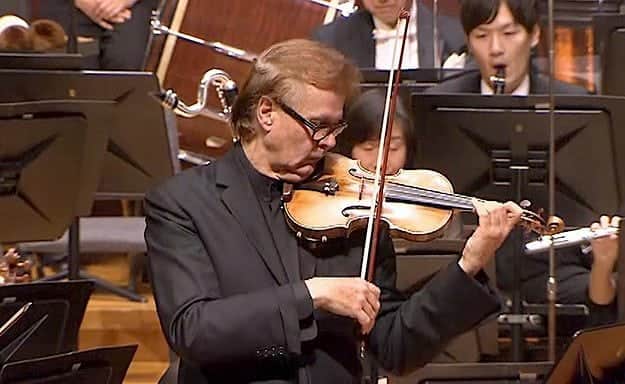 藤岡幸夫のインスタグラム：「７月４日(土曜)のエンターザミュージック(BSテレ東 毎週土曜 朝８時半～)は世界的スター・ヴァイオリンニストのオーギュスタン・デュメイのバルトーク協奏曲２番‼️」