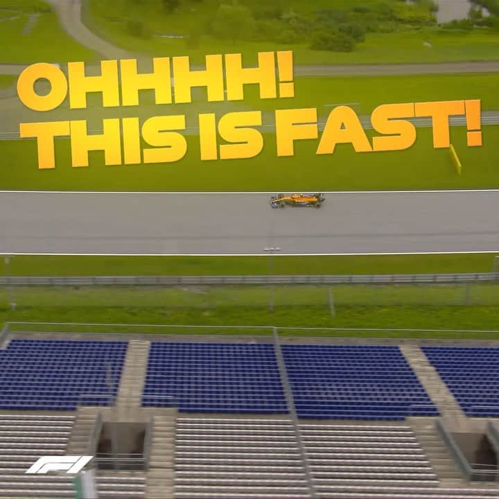 のインスタグラム：「YESSSSSS! We’re back! . @carlossainz55 was quite excited at the start of the first practice session in Spielberg 😍 . @mclaren #AustrianGP 🇦🇹 #Formula1 #F1」