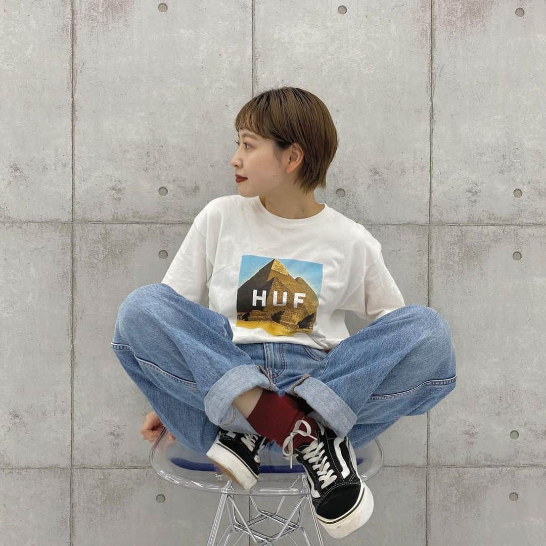 mahoさんのインスタグラム写真 - (mahoInstagram)「＊ブランドはwearにて はろー . #ootd#fashion#メンズライク#古着好きな人と繋がりたい#古着#古着コーデ#おしゃれさんと繋がりたい#フリクロ#フルジョ#コーデ#コーディネート#instagood#outfit#instalike#coordinate#mensfashion#used#huf#vans#uniqlo」7月3日 20時22分 - mhpht_