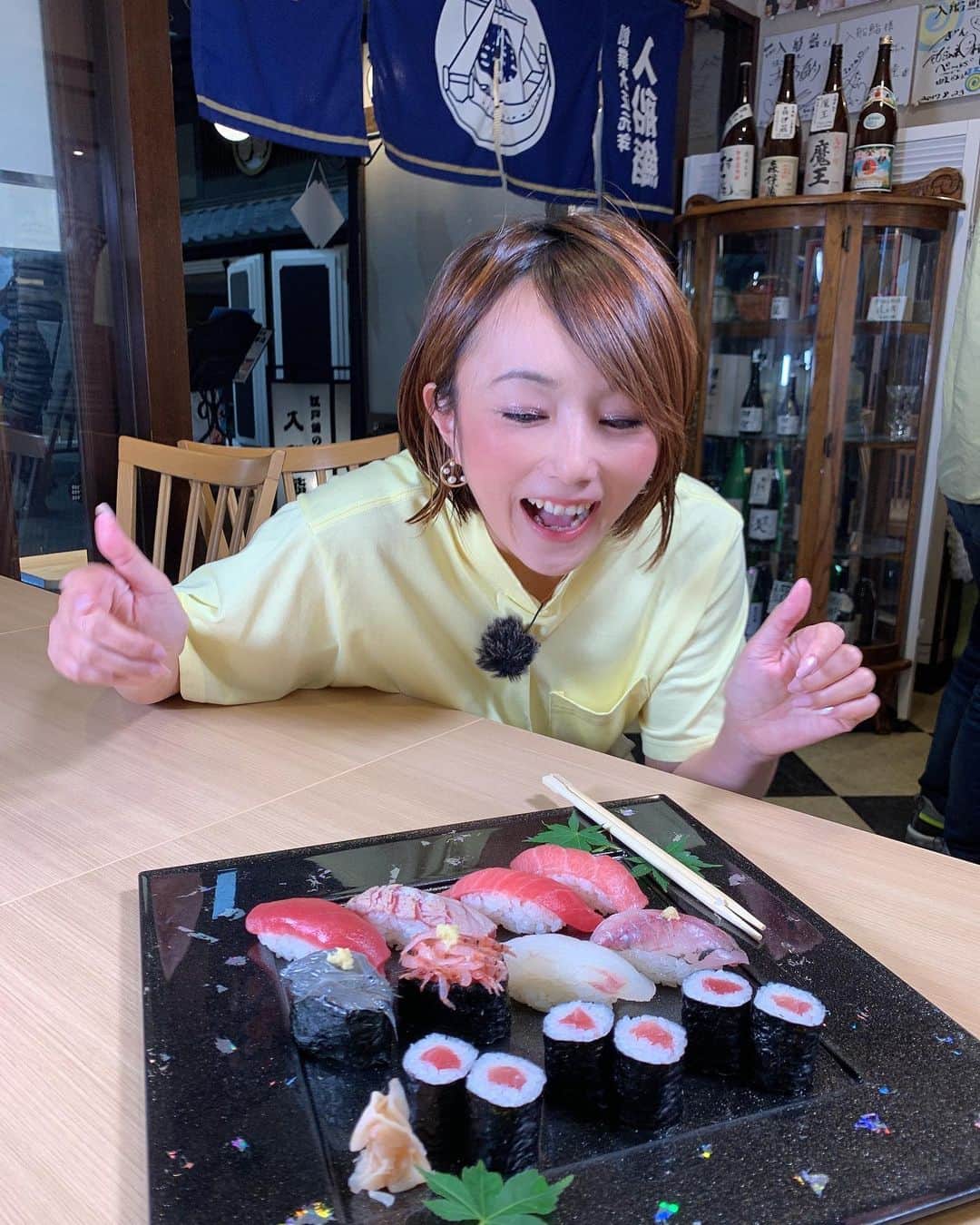 のインスタグラム：「@dreamplaza3360  #エスパルスドリームプラザ  #インフォマーシャル #静岡朝日テレビ #とびっきりしずおか  にて、本日放送でした😆  久しぶりの、念願の #清水　#静岡　の　#お寿司　に 心から美味しい！と感動しました😭  #夏の清水マグロまつり　スタート♡ 是非　#ドリプラ　へ⛵️🕊  #寿司　#sushi」
