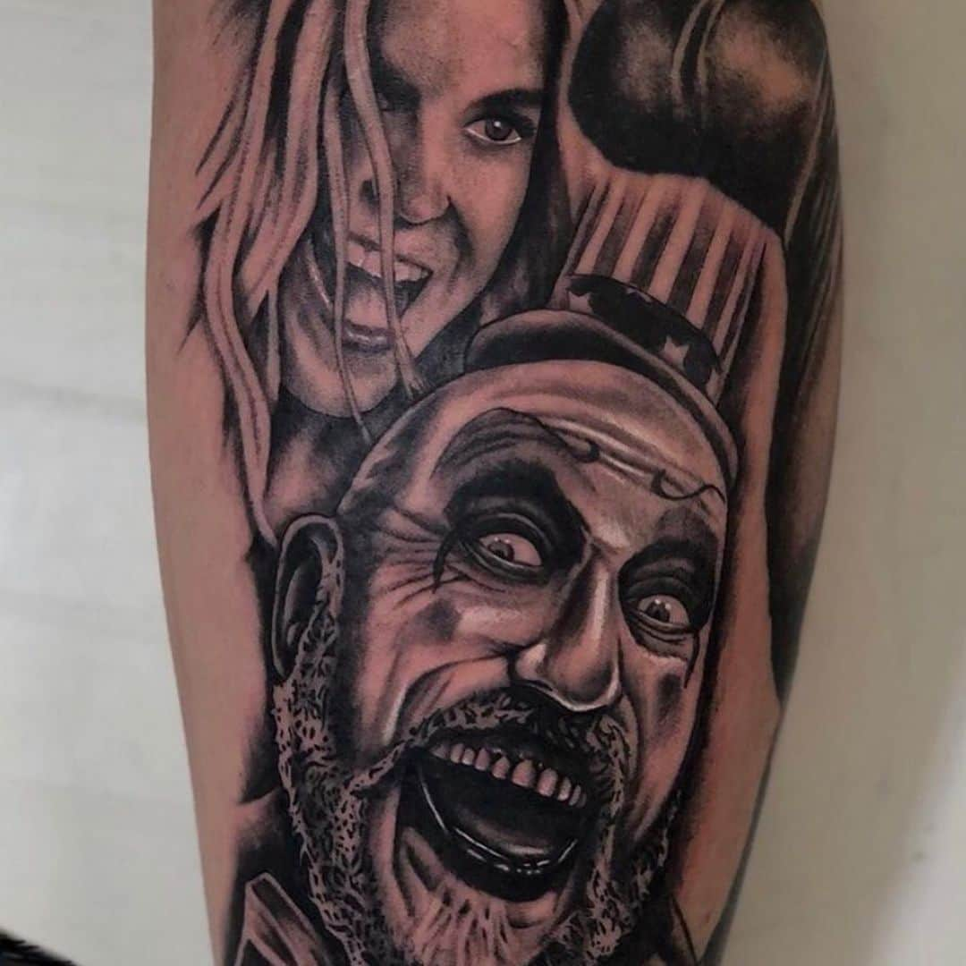 ロブ・ゾンビさんのインスタグラム写真 - (ロブ・ゾンビInstagram)「Some groovy new Corpses/Rejects tattoos on scene. Great work by all the artists! #robzombie #sherimoonzombie #houseof1000corpses #thedevilsrejects #3fromhell #fishboy #drsatan #captainspaulding」7月3日 20時56分 - robzombieofficial