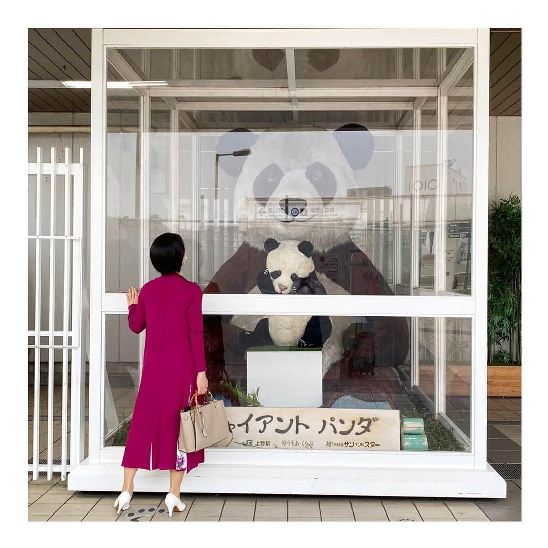 風花舞さんのインスタグラム写真 - (風花舞Instagram)「上野といえばパンダ🐼 動物園は行けなかったけど、駅の🐼と記念に。」7月3日 21時08分 - kazahanamai_official