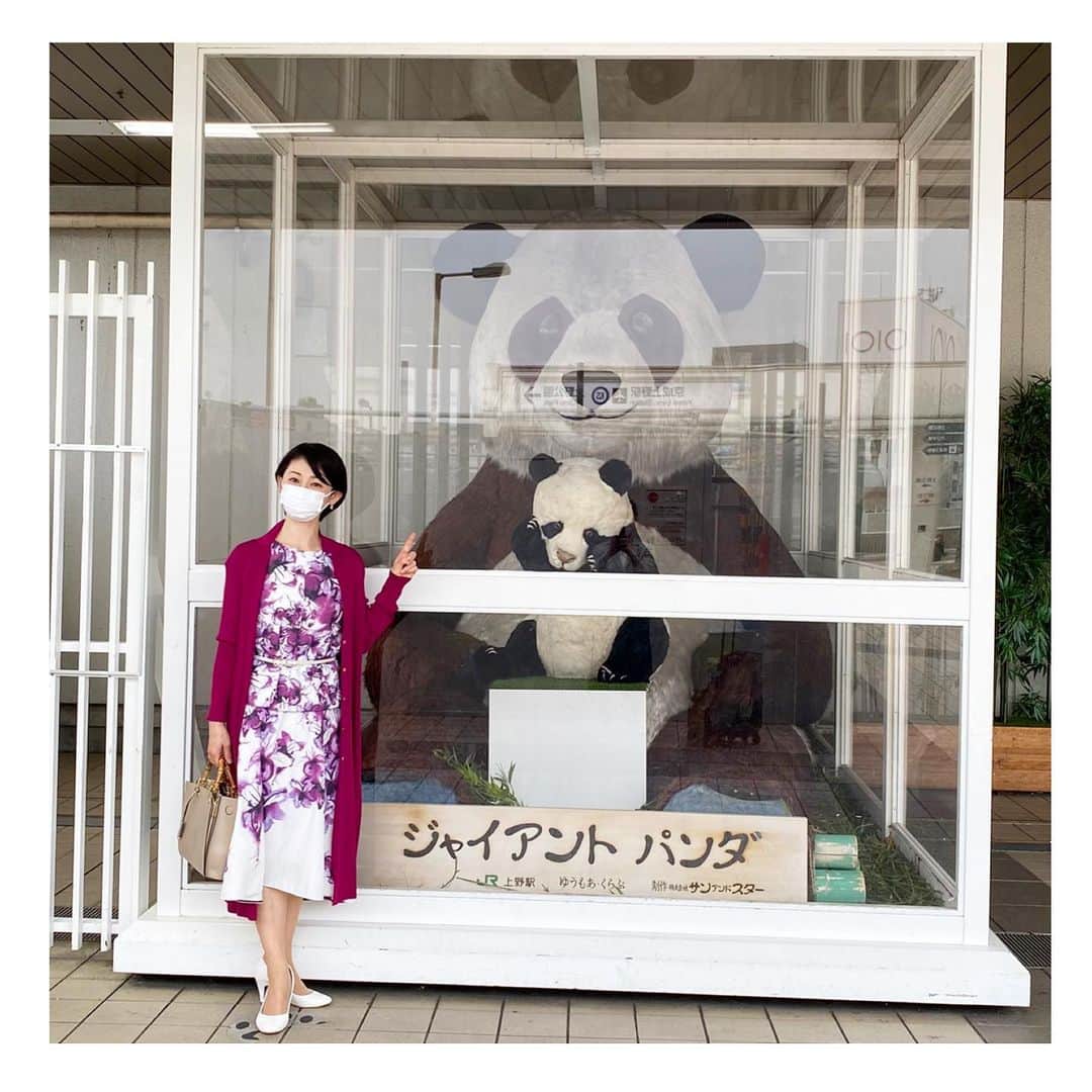 風花舞さんのインスタグラム写真 - (風花舞Instagram)「上野といえばパンダ🐼 動物園は行けなかったけど、駅の🐼と記念に。」7月3日 21時08分 - kazahanamai_official