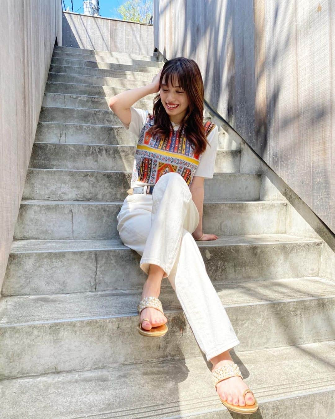 村島未悠さんのインスタグラム写真 - (村島未悠Instagram)「全身😊🧡 #みゆふく #cherrsee#足が小さいのです #21.5㌢ #gu#zara#anatelier」7月3日 21時35分 - happy_miyu0827