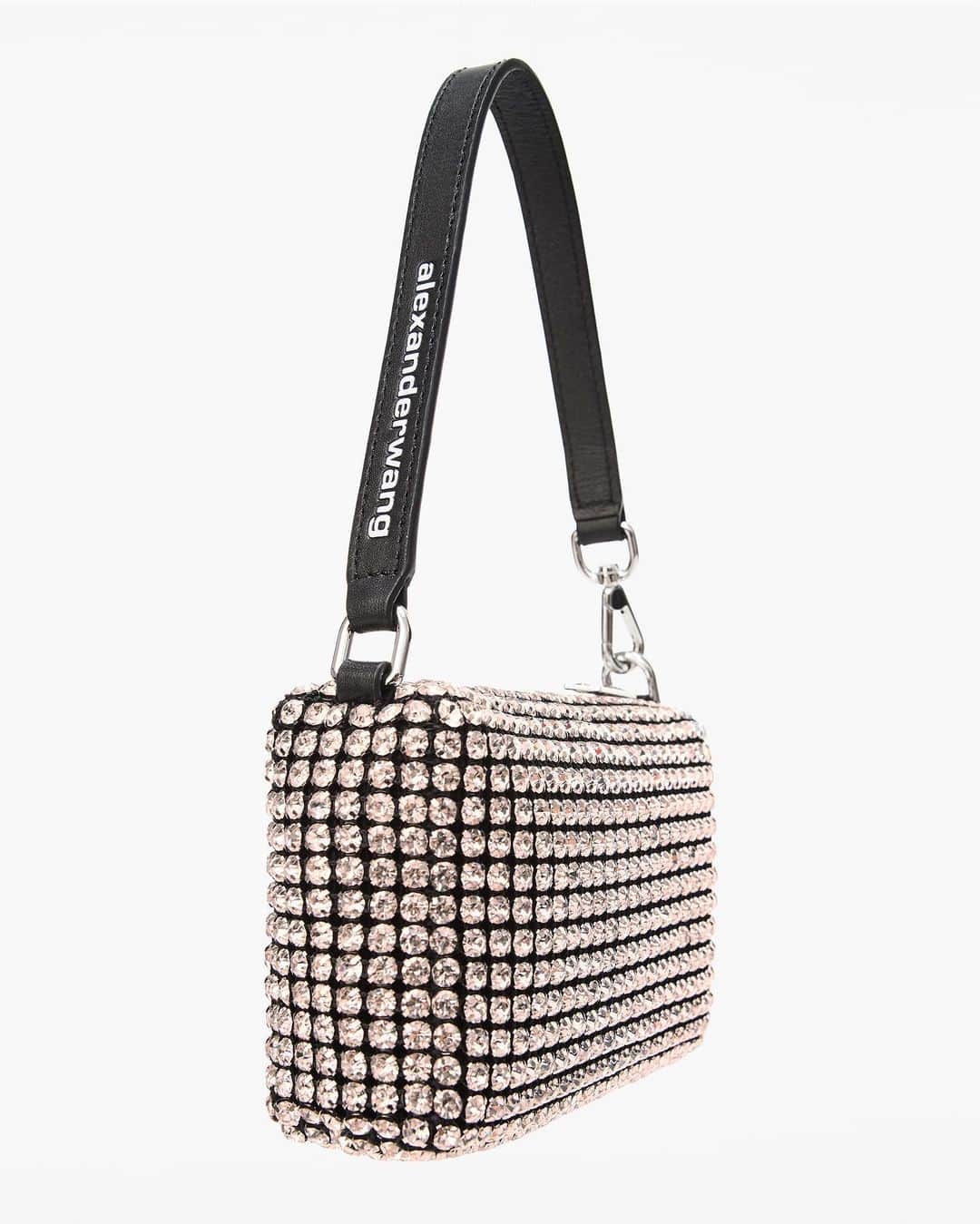 アレキサンダー・ワンのインスタグラム：「Wangloc Rhinestone Mini Pouch in champagne: the 2020 version of a blinged out Sidekick.」